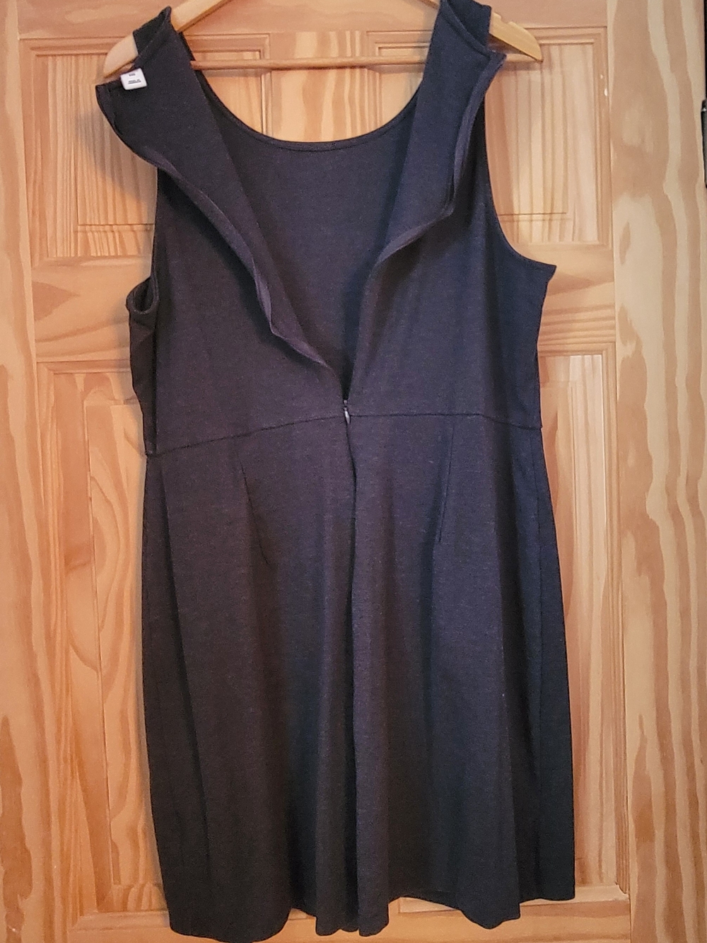 Old Navy Sleeveless Heather Charcoal Midi Shift Dress - Size XXL - Picture 3 of 4